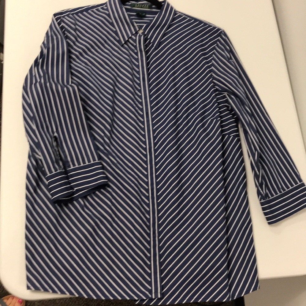 Navy stripe Ralph Lauren blouse